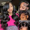 13x4 Lace Front Wigs Human Hair 180% Density Body Wave HD Transparent Lace Front Wigs Human Hair Pre Plucked Natural Color Glueless Wig 100% Virgin Human Hair Lace Front Wigs for Women 26inch view 1
