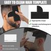 1/2Pcs Enhancement Card for Barbers, PVC Material Men Hair Styling Template, Hairline Shaping Tool with Measurement Indicator, Men Hairstyle Beard Lineup Tool, Barber Accessories 2pcs view 4