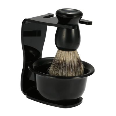 FOMIYES Facial Care Kit Bristle Shaving Brush Holder Brush Stand Shaving Bowl Set
