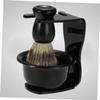 FOMIYES Facial Care Kit Bristle Shaving Brush Holder Brush Stand Shaving Bowl Set view 3