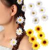 10pcs Blossoms Hair Clips, Sunflower Design Side Bangs Clip for Women Girls Beach Travel, Bulk White/Yellow Artifical Daisy Hairpins Women Hair Accessories Wedding Party view 3