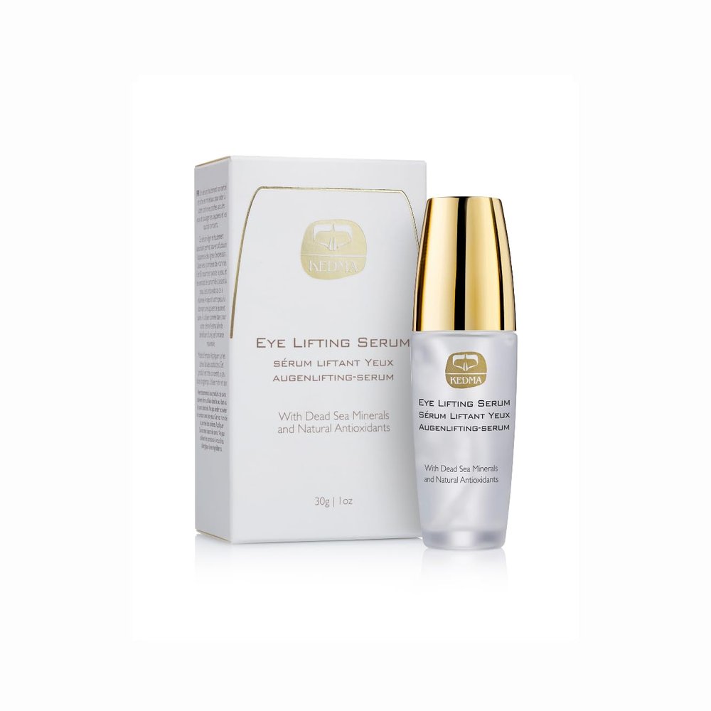 Kedma Lifting Serum  Anti-Aging Face Serum with Dead Sea Minerals, Aloe Vera & Chamomile  Targets Puffiness, Sagging & Fine Lines - 1 oz