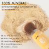 Mineral Powder Sunscreen Setting Makeup - SPF 35 Brush On Sunscreen for Face & Scalp & Hair, Natural Glow Loose Finishing Powder, Oil Control Lightweight Breathable (#05 Clear Glitter) view 3