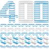 Bokon 400 Pcs Handle Grip Nail Brush Bulk Nail Scrub Brush Nail Brush for Toes and Nails Cleaner, Pedicure Scrubbing Tool Kit for Men and Women (Blue and White) view 1