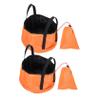 balacoo 2-Piece Folding Water Basin Set Portable Outdoor Travel Buckets Lightweight Waterproof Camping Washbasins for Hiking and Fishing view 1