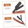 FOYTOKI Men Razor Beard Straightener Manual Shaver Portable Barber Tool Safe Metal Shaving Razor for Fine Hair view 2