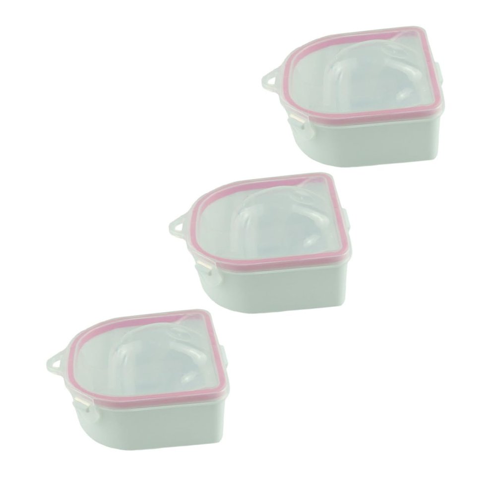 3 Piece Acrylic Manicure Soak Bowl Set for Nail Removal
