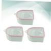 3 Piece Acrylic Manicure Soak Bowl Set for Nail Removal view 3