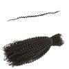 Spring Twist Hair Extensions Bulk Human Hair Afro Kinkys Braiding Hair for Dreadlocks, Twists, Loc Repair, Dreadlock Extensions Black 16 Inch 100G view 2