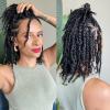 Spring Twist Hair Extensions Bulk Human Hair Afro Kinkys Braiding Hair for Dreadlocks, Twists, Loc Repair, Dreadlock Extensions Black 16 Inch 100G view 4