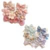 2 sets of new baby girl cute colors flower hair with ponytail fixator soft tight rubber children's hair accessories, suitable for girls who are learning to walk view 1