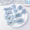2 sets of new baby girl cute colors flower hair with ponytail fixator soft tight rubber children's hair accessories, suitable for girls who are learning to walk view 2