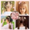 2 sets of new baby girl cute colors flower hair with ponytail fixator soft tight rubber children's hair accessories, suitable for girls who are learning to walk view 4