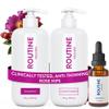 Routine Wellness Shampoo and Conditioner Set and Hair Serum for Thinning Hair - DHT Blocker Women & Men - Color Safe Shampoo for Hair Loss & Healthier Hair - Rose Hips Set + Serum view 1