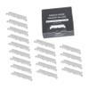 Beaupretty 100pcs Stainless Steel Safety Razor Blades for Women Eyebrow Razor Compatible Sensitive Skin Shaving Barber Face Cutter Men view 1