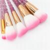 10pcs Makeup Brushes Set with Diamond Crystal Handle - Blending, Foundation, Powder, Eyeshadow & Eyebrow Brushes for Flawless Beauty Application(Purple Pink) view 3