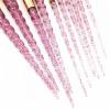 10pcs Makeup Brushes Set with Diamond Crystal Handle - Blending, Foundation, Powder, Eyeshadow & Eyebrow Brushes for Flawless Beauty Application(Purple Pink) view 4