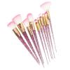 10pcs Makeup Brushes Set with Diamond Crystal Handle - Blending, Foundation, Powder, Eyeshadow & Eyebrow Brushes for Flawless Beauty Application(Pink) view 2