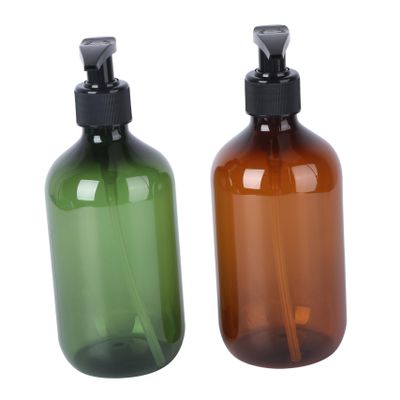 PET Pump Dispenser Bottles for Liquid Storage 500ml 2 Pack