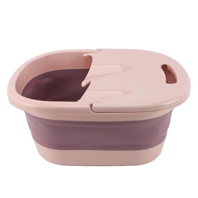 aqxreight Foldable Foot Bath Basin with Acupoint PP Silicone Foot Soaking Bucket for Soaking Feet Yellow Foldable Bath BasinFoot BucketCollapsible Soak TubCollapsible (Red)