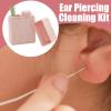 Ear Piercing Cleaner Floss - Ear Hole Cleaner | Earrings Hole Cleaner Floss Ear Piercing Cleaner | 60 Pieces Ear Floss For Piercings Care Cleaning Tool, Odor Removal Ear Care Kit view 3