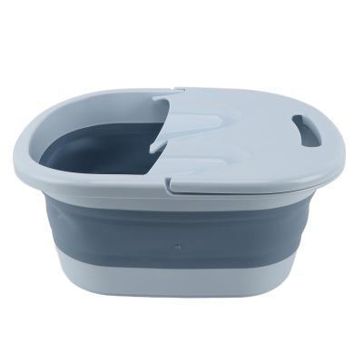 aqxreight Foldable Foot Bath Basin with Acupoint PP Silicone Foot Soaking Bucket for Soaking Feet Yellow Foldable Bath BasinFoot BucketCollapsible Soak TubCollapsible (Blue)
