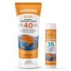 Badger SPF 40 Kids Mineral Sunscreen Cream and SPF 35 Sunscreen Face Stick view 1