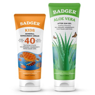 Badger SPF 40 Kids Mineral Sunscreen and Organic Aloe Vera Gel