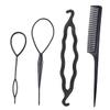 Beaupretty 4pcs Hair Bun Maker Set Portable Braid Ponytail Styling Tools for Fashionable Hair Designs Lightweight and Accessories for Home and Salon Use view 1
