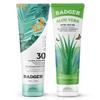 Badger SPF 30 Mineral Daily Sunscreen and Organic Aloe Vera Gel view 1