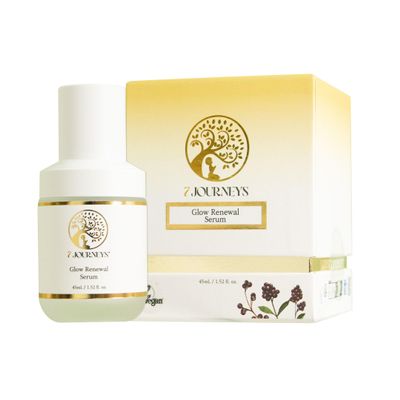 7 Journeys Glow Renewal Serum 45ml  Lightweight, Fast-Absorbing Hydrating Serum with Peptides, Niacinamide for Sensitive, Dull, and Combination Skin