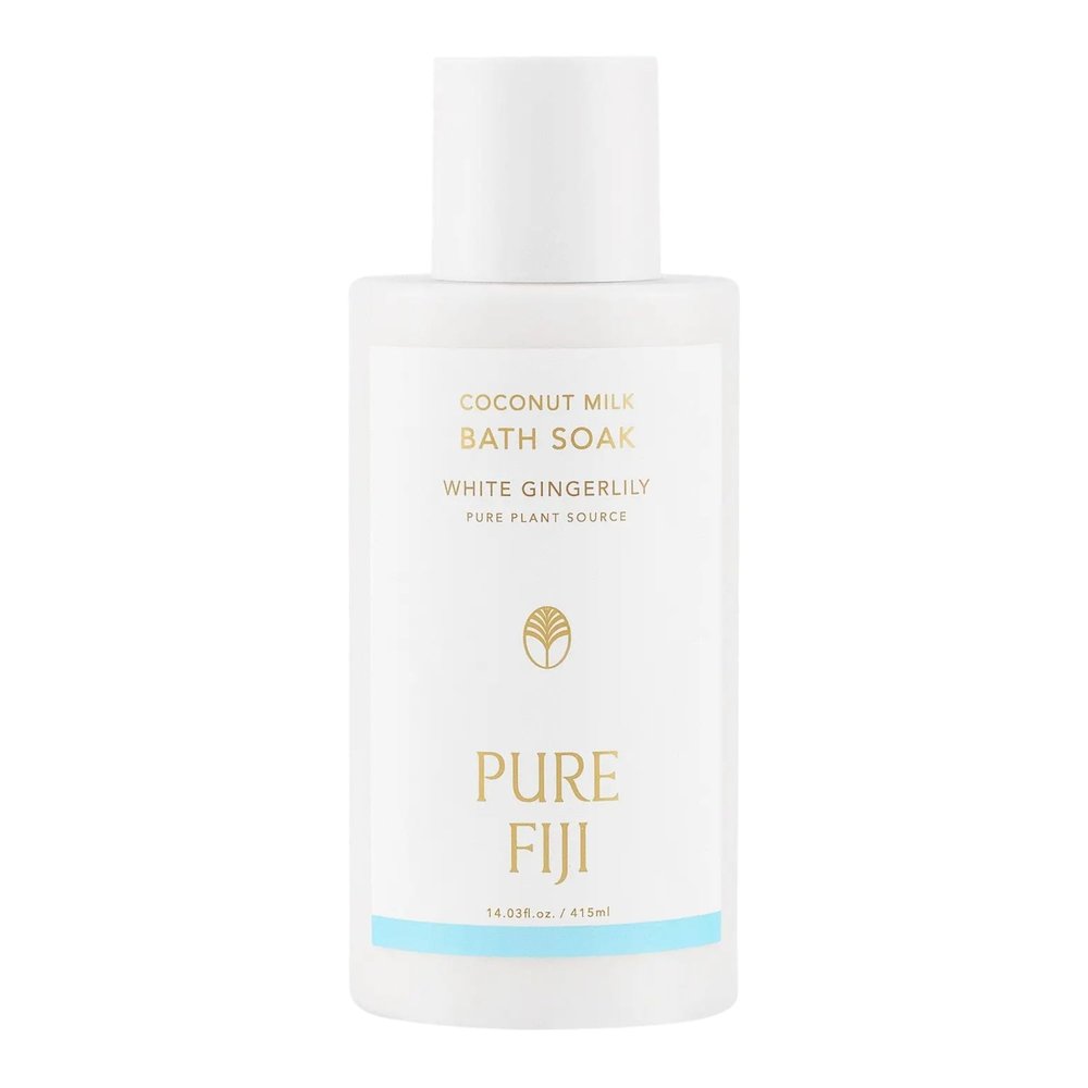 Pure Fiji Coconut Milk Bath Soak, White Gingerlily (14oz/415ml)