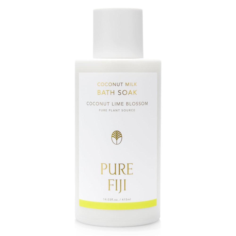 Pure Fiji Coconut Milk Bath Soak, Coconut Lime Blossom (14oz/415ml)