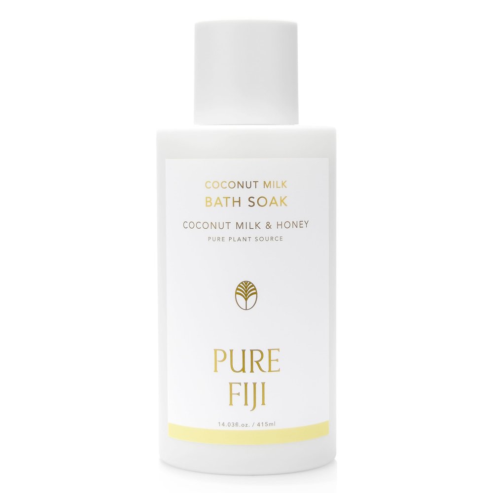 Pure Fiji Coconut Milk Bath Soak, Coconut Milk & Honey (14oz/415ml)
