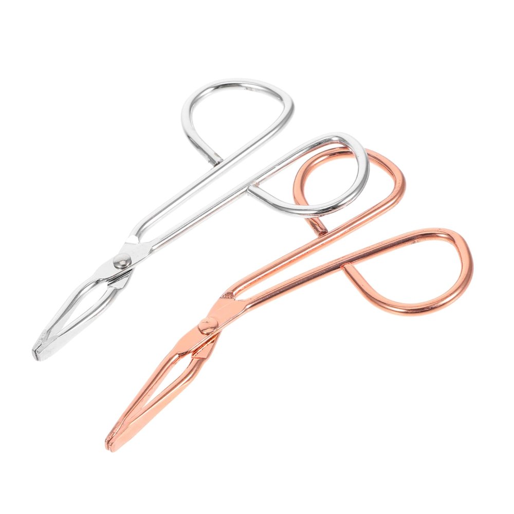 Anneome 2pcs Stainless Steel Eyebrow Tweezers Scissor Handle Lash Tweezers for Women Beauty Accessories