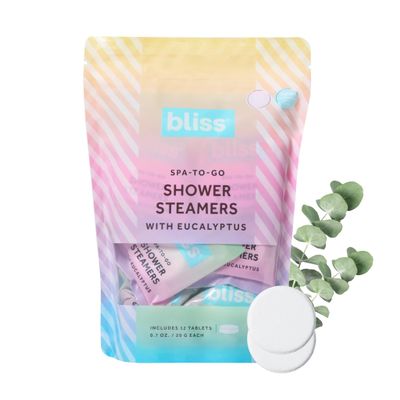 Bliss Eucalyptus Essential Oil Shower Steamers, Relaxing Aromatherapy Scented Shower Bombs for Spa Inspired Self-Care at Home, 12 Pack