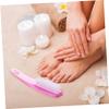 CALLARON 2pcs Manicure Nail Tool Press Nail Fingernails Fingernail Brush Cleaner Bendable Cleaning Fingernail Scrubber Nail Cleaner Brush Lint Dust Salon Kiss Stiff Toenail Plastic view 4