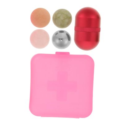 COMPUKAS 1set Eye Roller Set for Puffiness Relief Portable under Eye Massager Multi-functional Skincare Tool Replaceable Rollerball Luxurious Metal Design for Travel