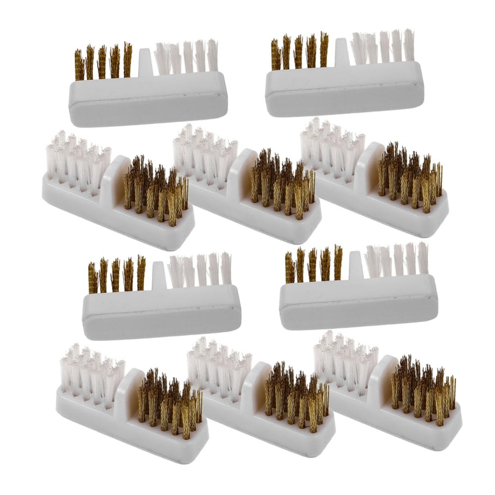 BATHVEVE 10pcs Nail Drill Head Cleaning Brush Fluffy Brush for Nail Dust Cuticle Clean