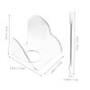 Artibetter 3sets Acrylic Makeup Mixing Palette with Spatula Heart-Shaped Foundation Blending Tray for Easy Mixing and Travel Use Compact and Lightweight Cosmetic Tool view 2