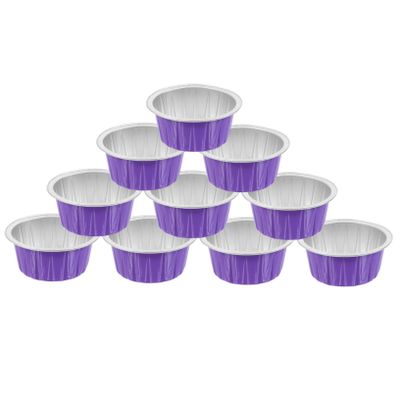 Happyyami 10pcs Aluminum Foil Wax Melting Bowl Face Hair Removal Tool Wax Pot for Candle Supplies Hair Kit