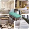 Green,70x190cm/2.2x6.2ft,Massage Bed Sheet Massage Table Sheets with Face Hole,Full Bedspread Washable Protective Cover Elastic Massage Fitted Sheet Beauty Salon SPA Bed Cover view 2