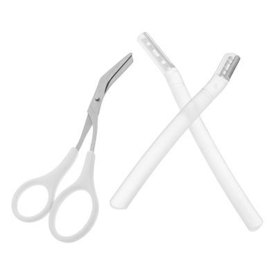 DEARMAMY 1set Eyebrow Grooming Set Razor Scissors Comb Trimmer Safe Precise Versatile for Levels