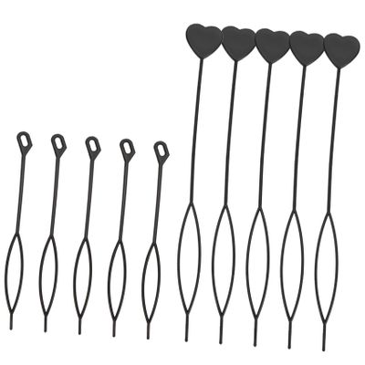 ARTSEWPLY Heart Shaped Hair Braid Tool Kit 40pcs Automatic Hair Bead Styling Accessories for Women Portable Ponytail Maker