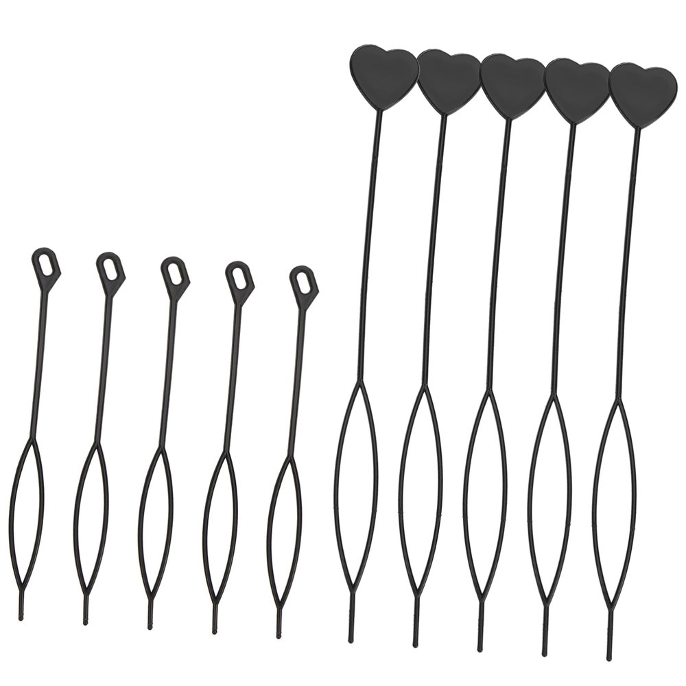 ARTSEWPLY Heart Shaped Hair Braid Tool Kit 40pcs Automatic Hair Bead Styling Accessories for Women Portable Ponytail Maker