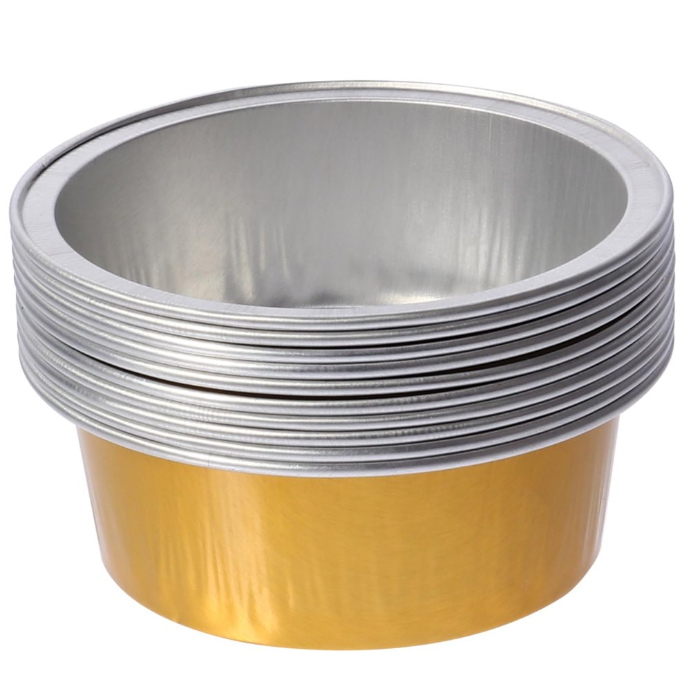 Happyyami 10pcs Wax Melting Bowl Aluminum Foil Hair Removal Tool Wax Warmer Pot Large Capacity Dishwasher Safe