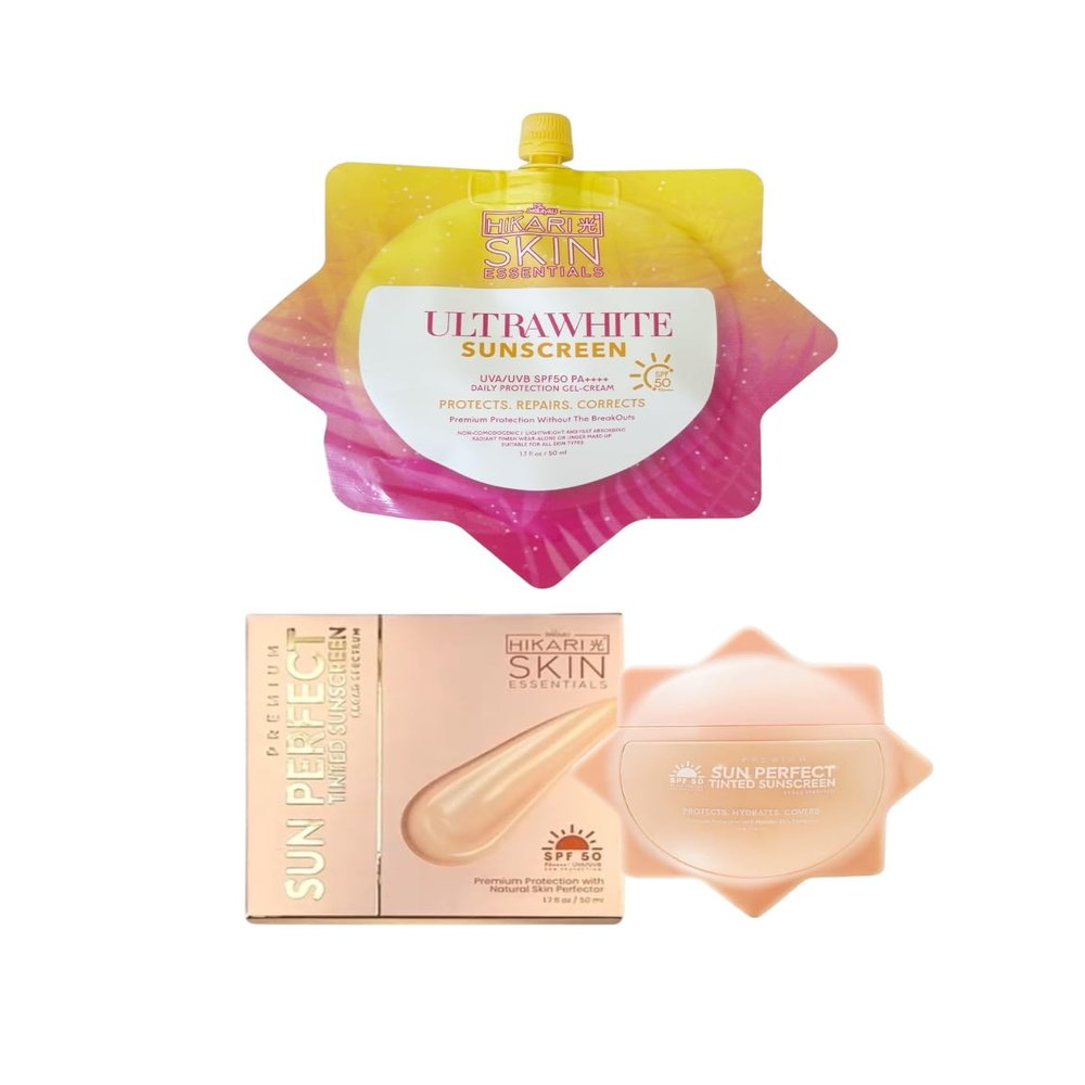 Hikari Skin Essentials Ultra Fresh & Premium Sun Perfect Tinted Sunscreen - 50ml each