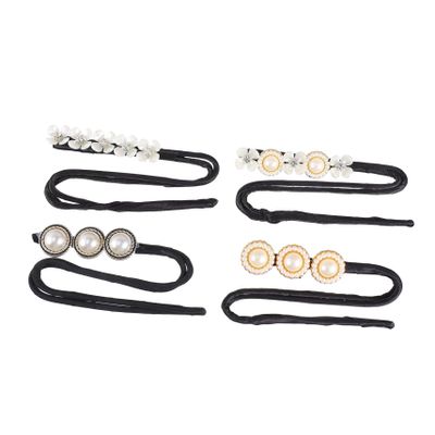 Baluue 4pcs Hair Bun Styler Lazy Twisting Meatball Device for Effortless Updos Elegant Accessories for Daily Wear Weddings and Special Occasions
