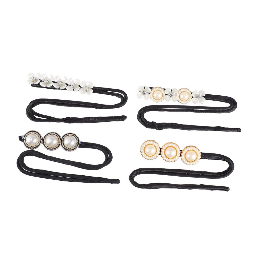 Baluue 4pcs Hair Bun Styler Lazy Twisting Meatball Device for Effortless Updos Elegant Accessories for Daily Wear Weddings and Special Occasions