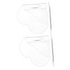 Artibetter 2sets Heart-Shaped Acrylic Makeup Mixing Palette Spatulas Versatile Foundation Blending Plate for Makeup Artists and Enthusiasts Compact and Easy to Clean for Travel Use view 1